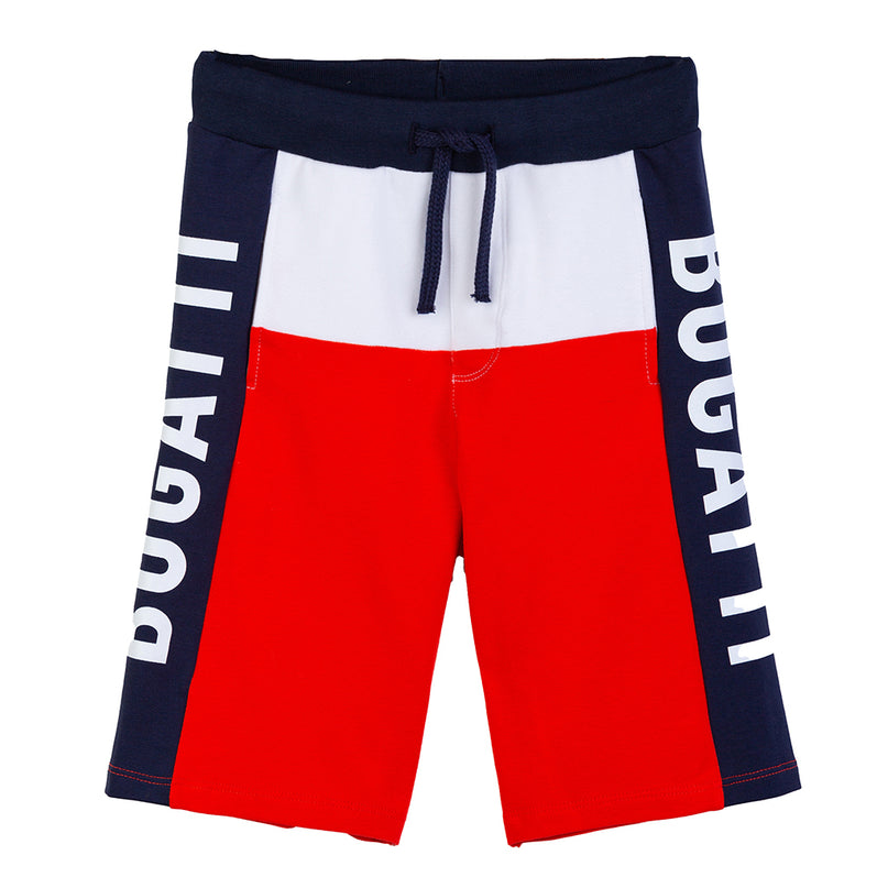 bugatti-Red & Navy Flame Shorts-62420-922-Boy