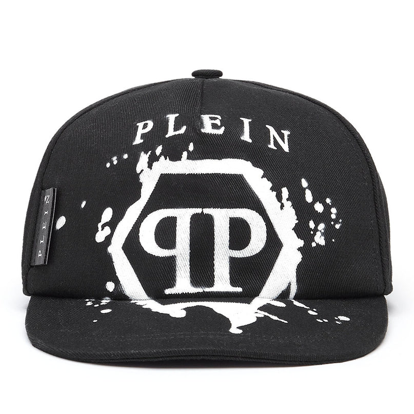 philipp-plein-Black Hexagon Logo Hatt-2ux001-loa04-60100