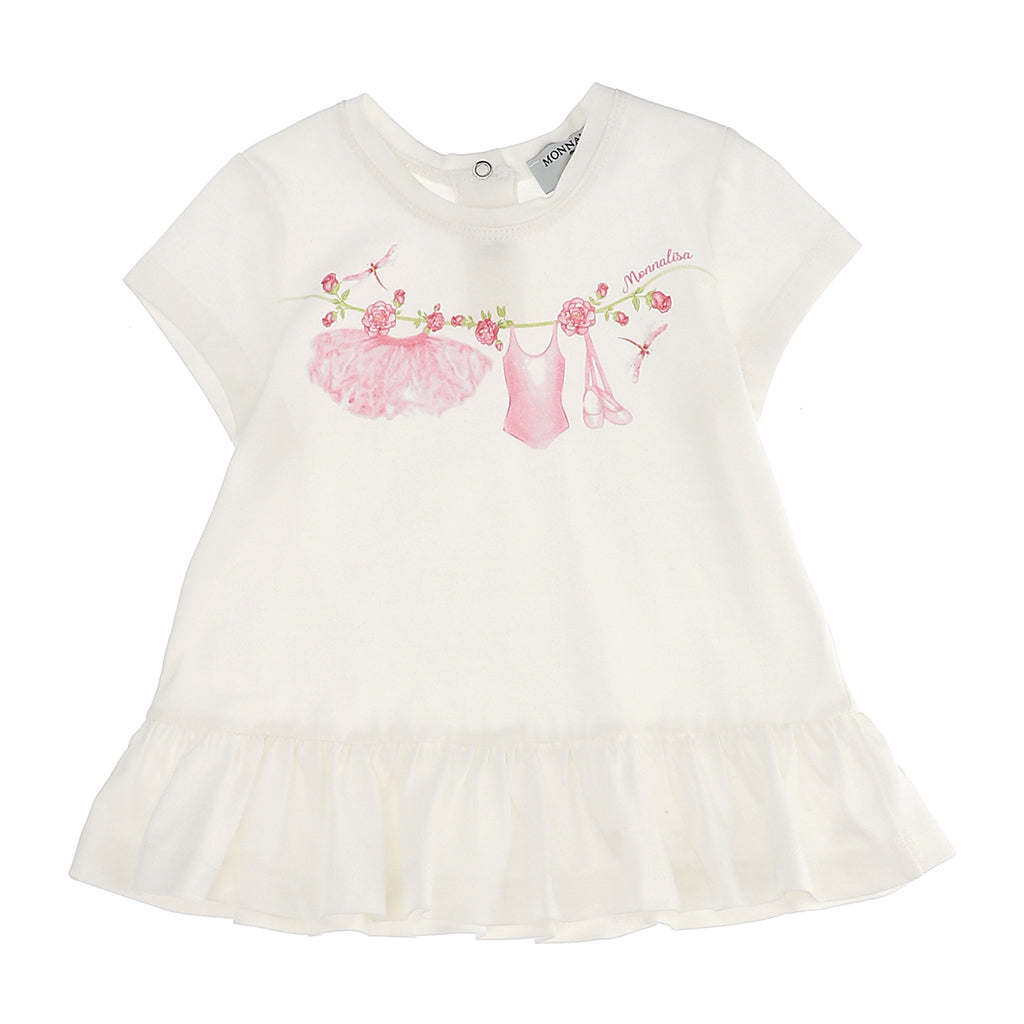 Cream Floral Ballerina Maxi T Shirt kids atelier