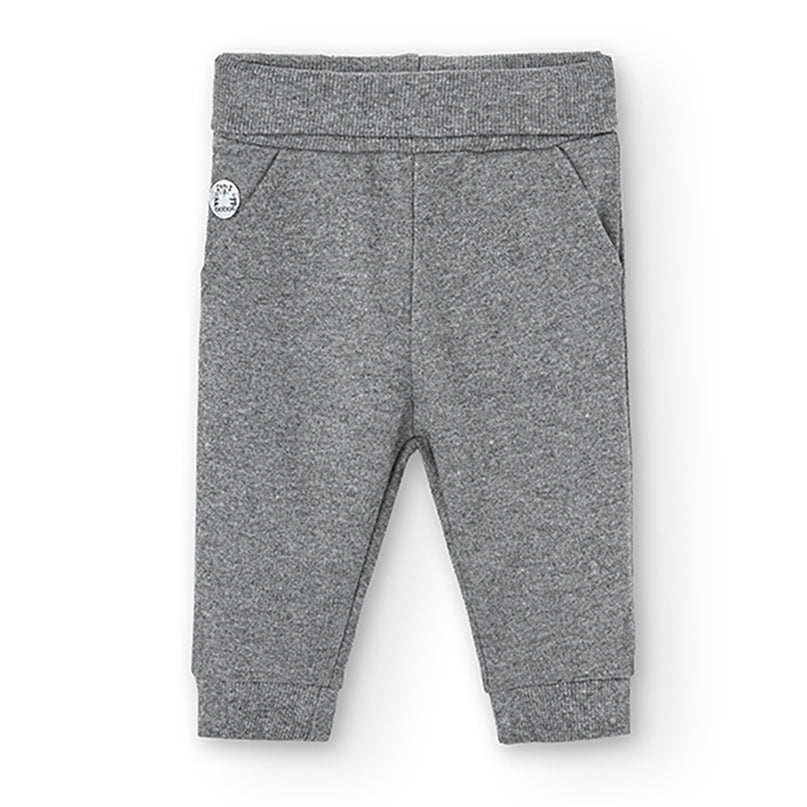 Boboli-grey-Trousers knit for baby boy-125176-8125