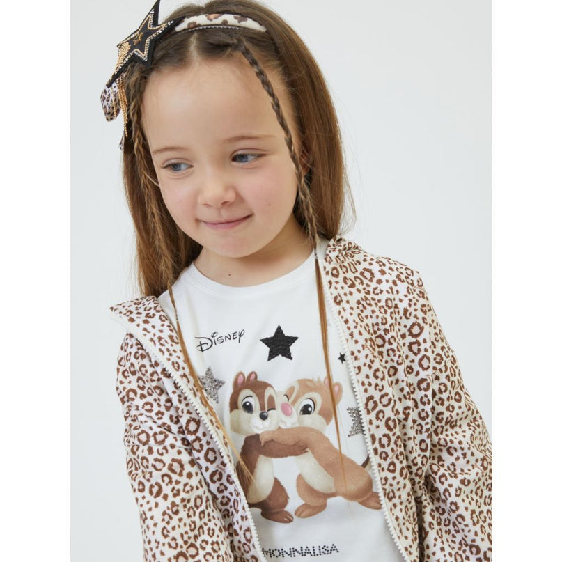 Beige Leopard Print Zip Up