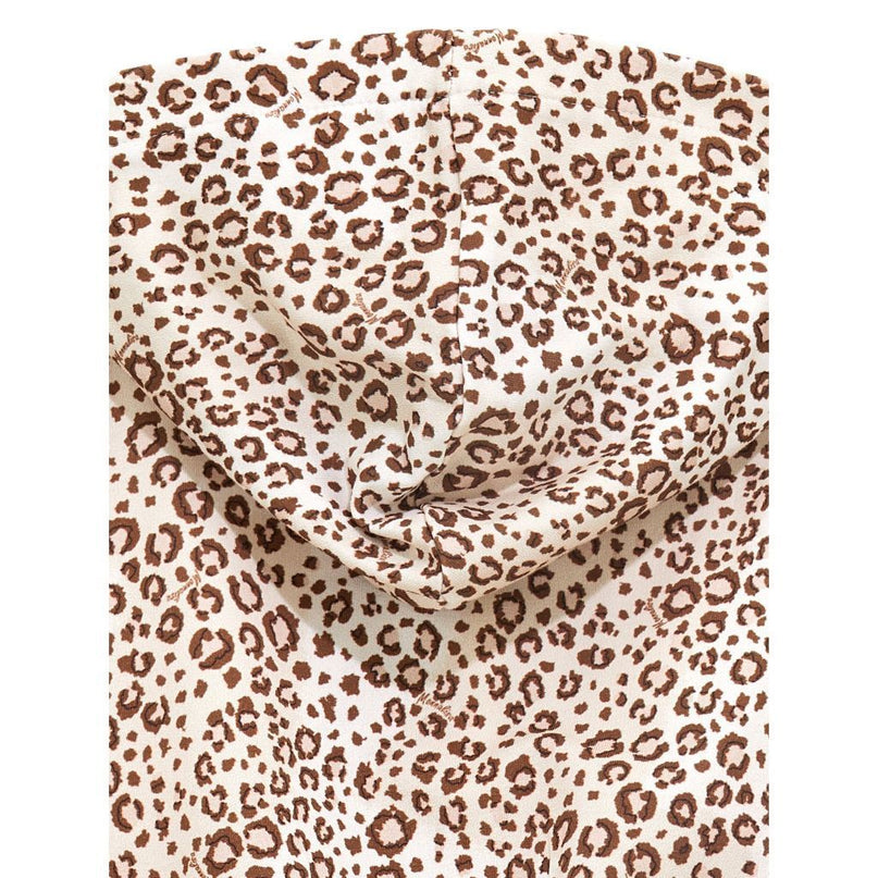 Beige Leopard Print Zip Up