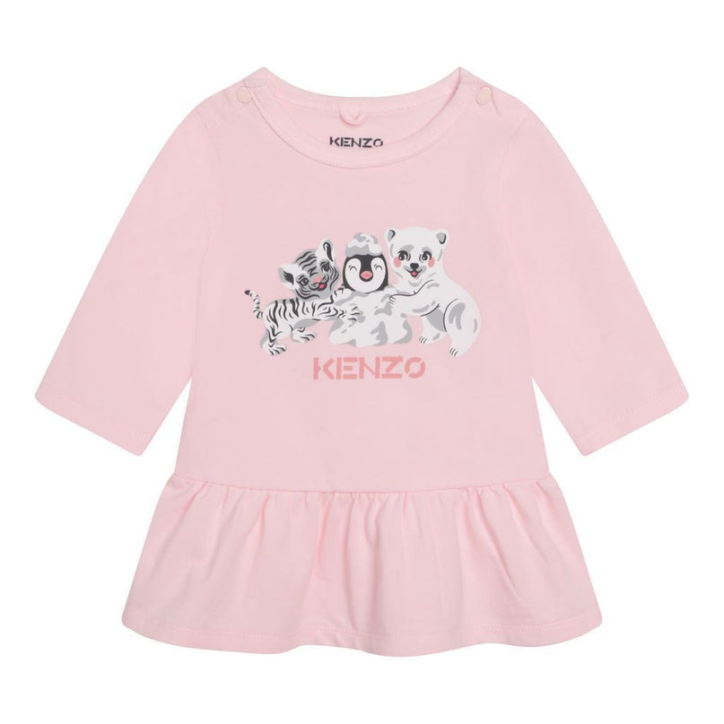 kenzo-Pink Cotton Dress-k92024-44d