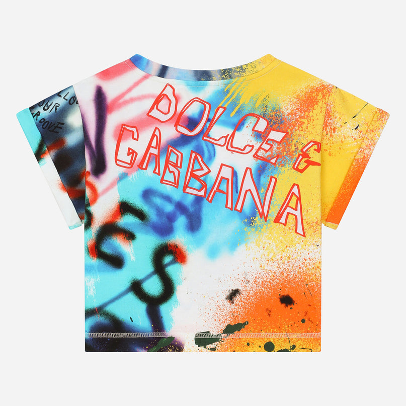 Multicolor Sprayed T-Shirt