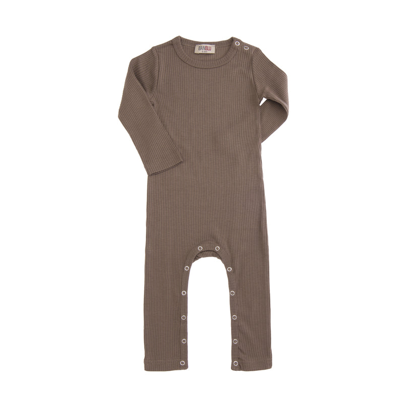 kids-atelier-banblu-gender-neutral-unisex-baby-girl-boy-brown-khaki-ls-modal-romper-51175-khaki