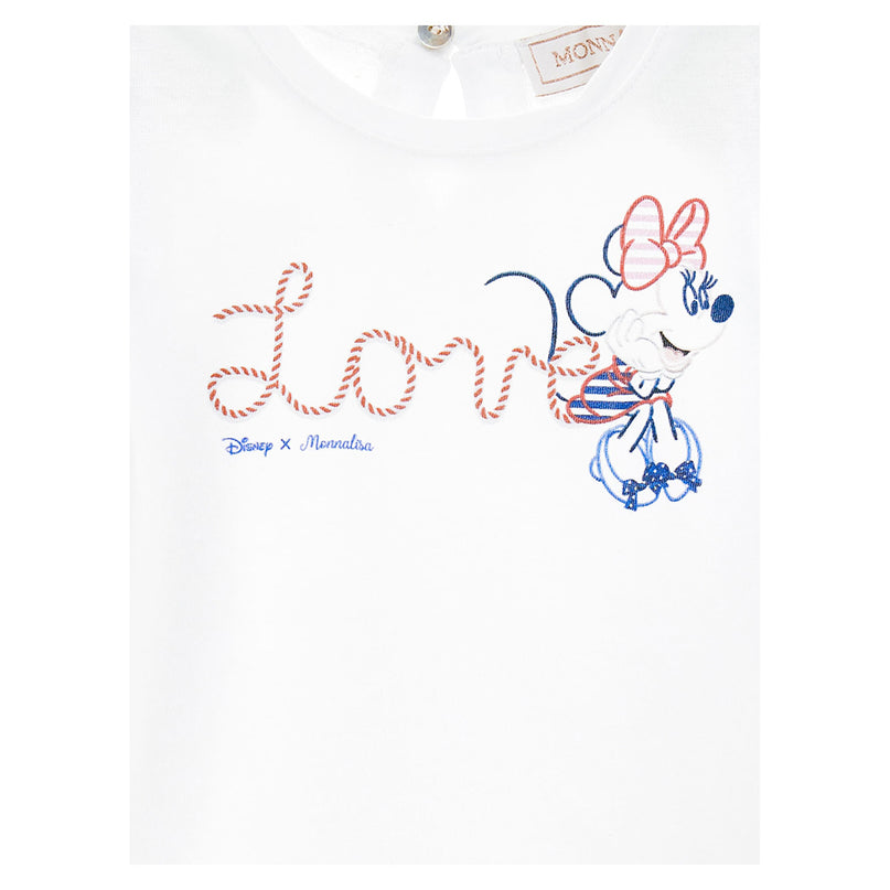 monnalisa-White "LOVE" T-Shirt-39a615-1041-9956