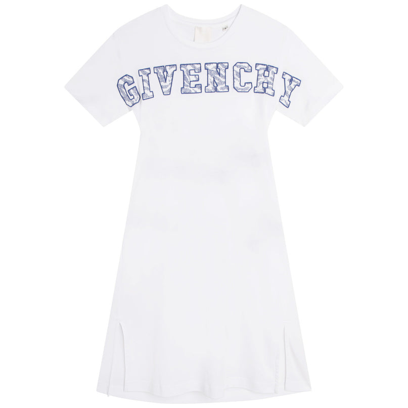 givenchy-h12286-10p-kg-White Logo Dress