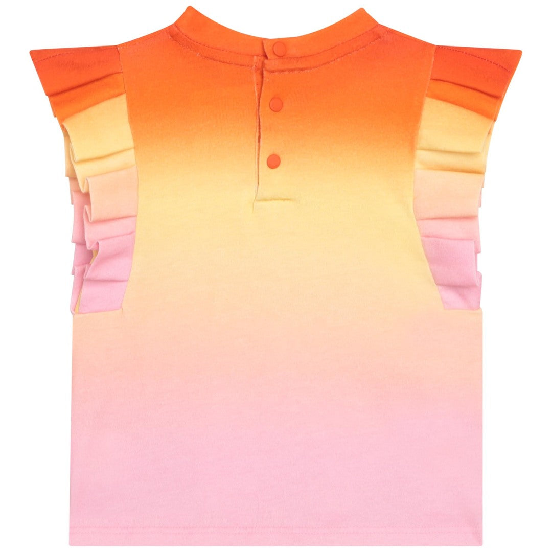 Givenchy Kids logo-print gradient-effect top - Orange