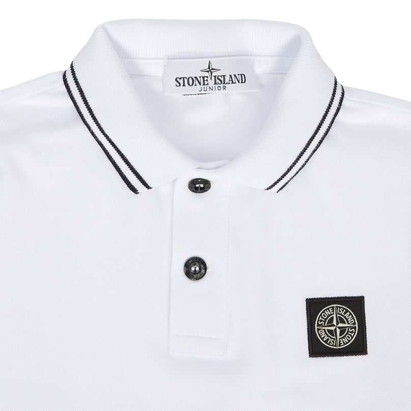 stone-island-781621348-v1001-White Logo Polo