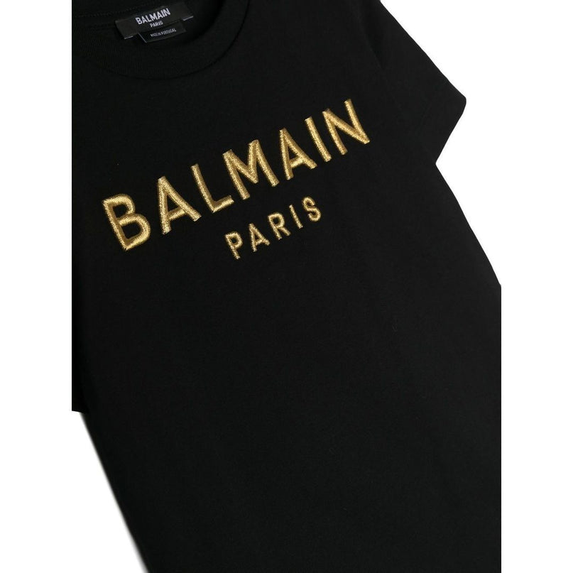 balmain-Black Logo T-Shirt-bs8b31-z0082-930or