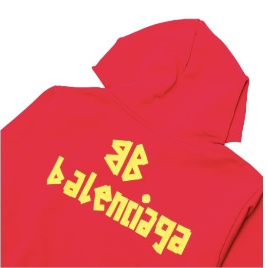 balenciaga-Red Logo Hoodie-682019-tovb3-6400