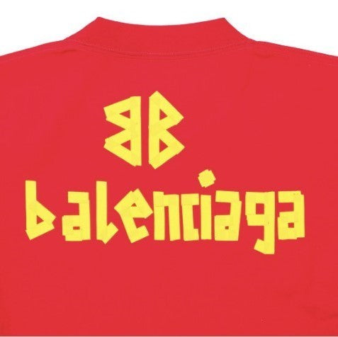 balenciaga-Red Logo T-Shirt-681864-tovb2-6400