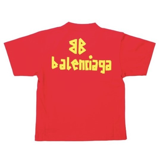 balenciaga-Red Logo T-Shirt-681864-tovb2-6400