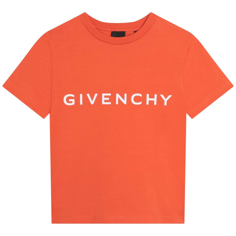 givenchy-h25406-98b-kb-Orange Logo T-Shirt