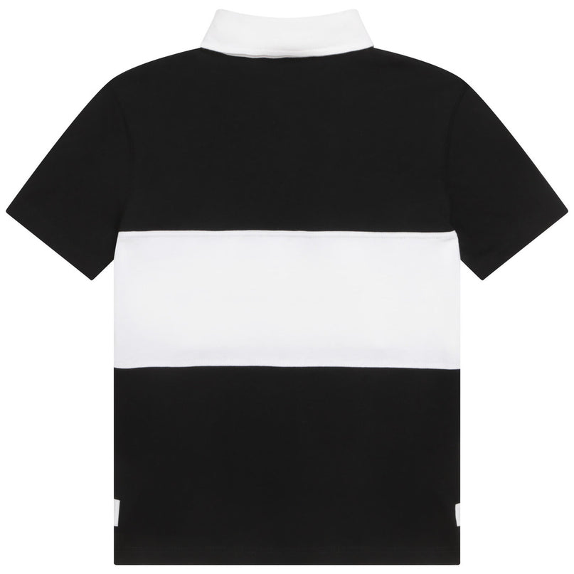 givenchy-h25439-09b-kb-Black & White Logo Polo