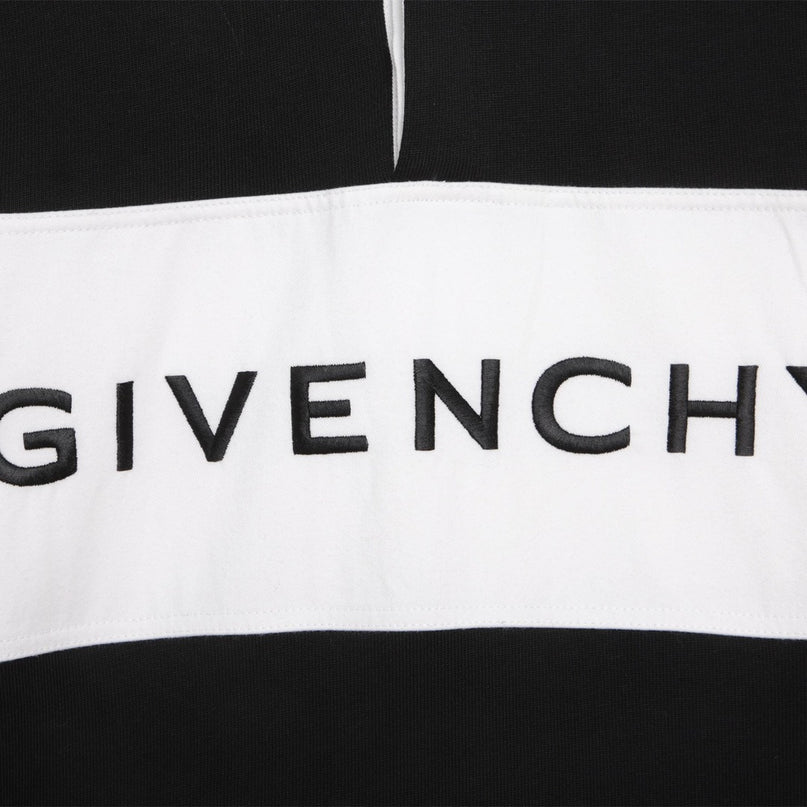 givenchy-h25439-09b-kb-Black & White Logo Polo