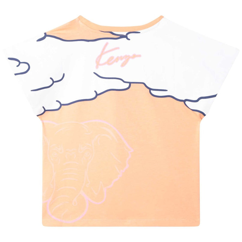 kenzo-k15621-57a-Orange Logo T-Shirt