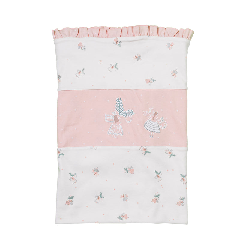 andywawa-ac23162-White & Pink Baby Blanket