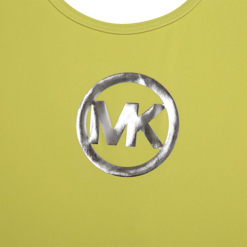 mk-r10169-Yellow Logo Swimsuit