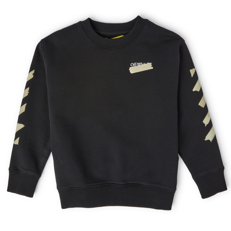 off-white-obba001f23fle0051001-Black Cotton Sweatshirt