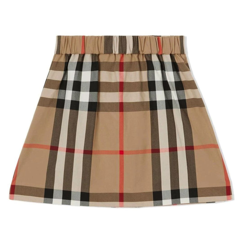 burberry-8061826-Beige Checkered Skirt-140338-a7028