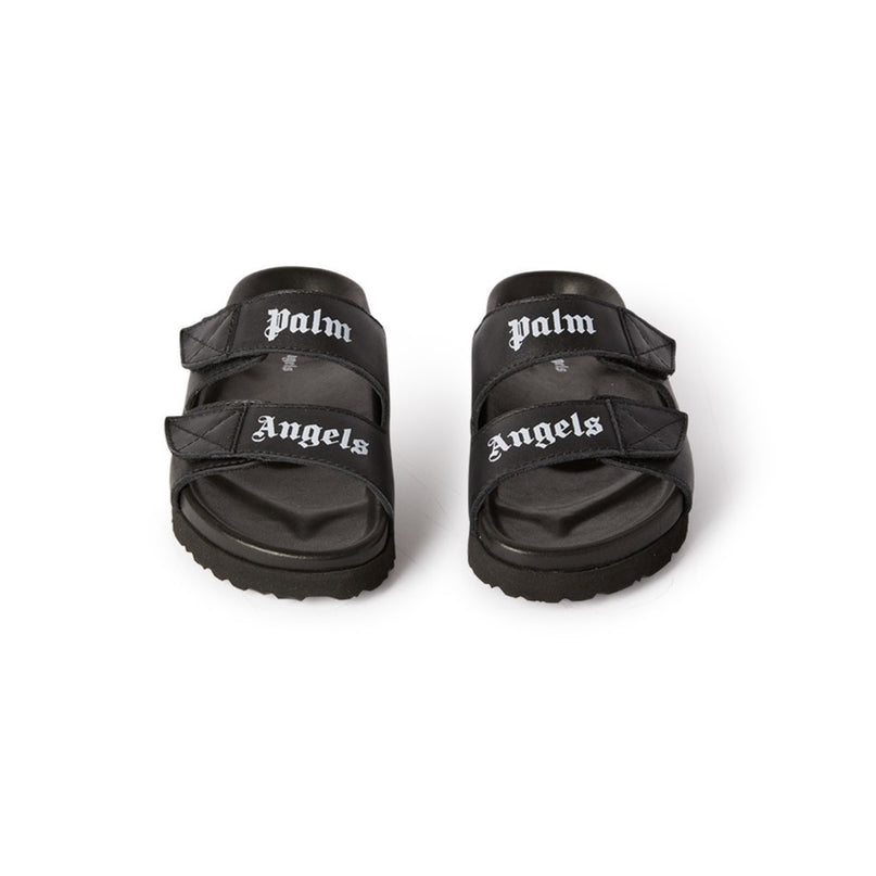 palm-angels-pbih001c99lea0011001-Black Print Double Strap Sandals