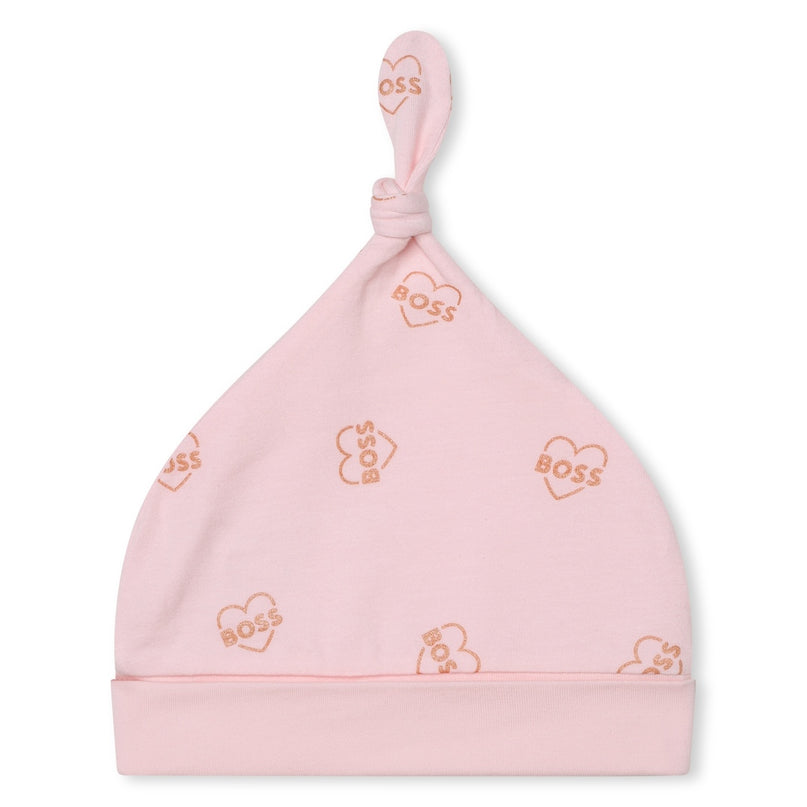 boss-j98444-44l-Pink & Rose Gold Organic Cotton Babygrow Set