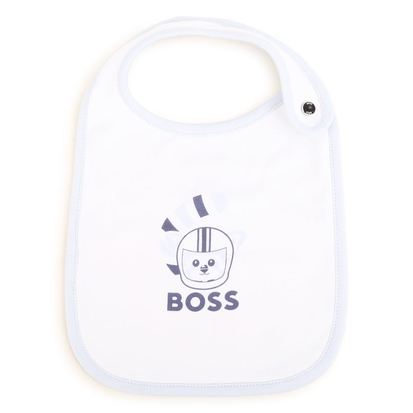 boss-j98424-771-Baby Boys Blue & White Bibs ( 3-Pack )