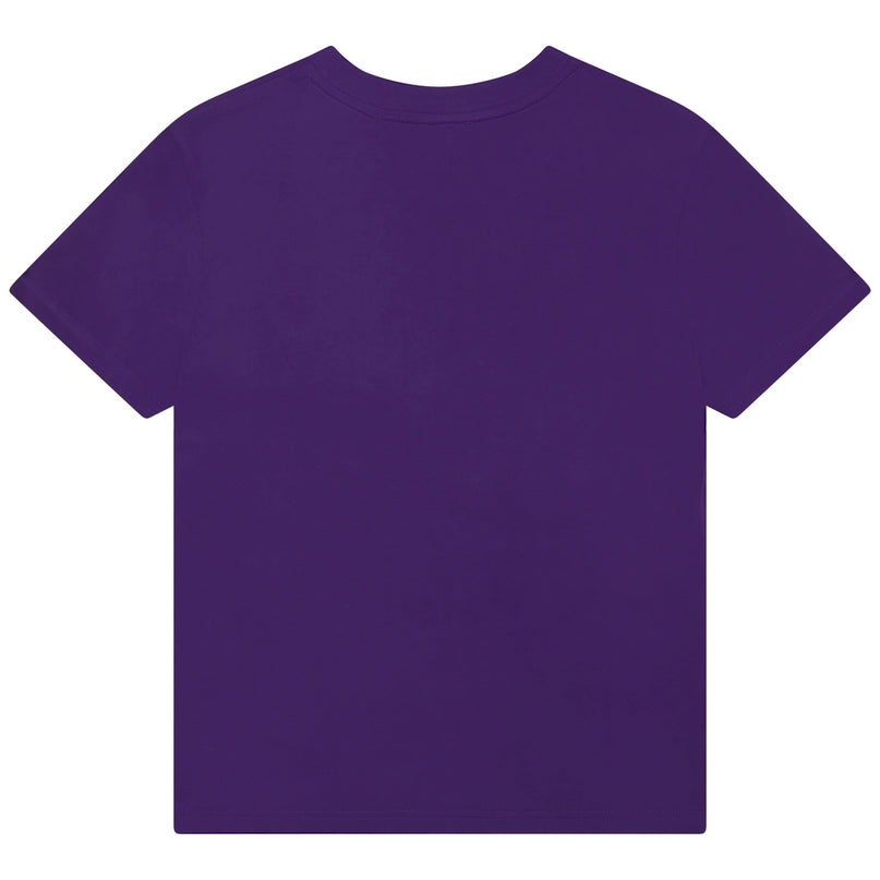 givenchy-h25460-91c-Purple Curved Logo T-Shirt