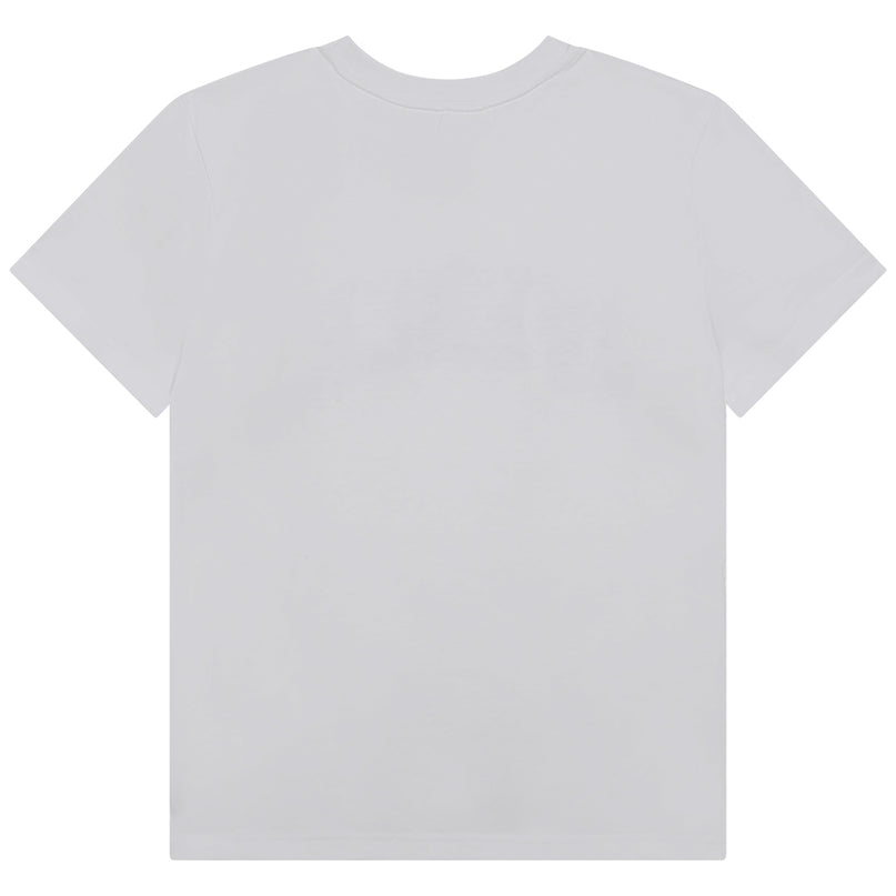 givenchy-h25460-10p-White Curved Logo T-Shirt