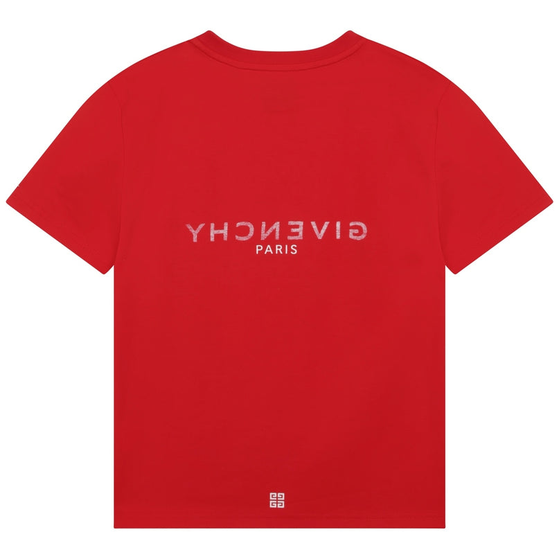 givenchy-h25446-991-Red Logo T-Shirt