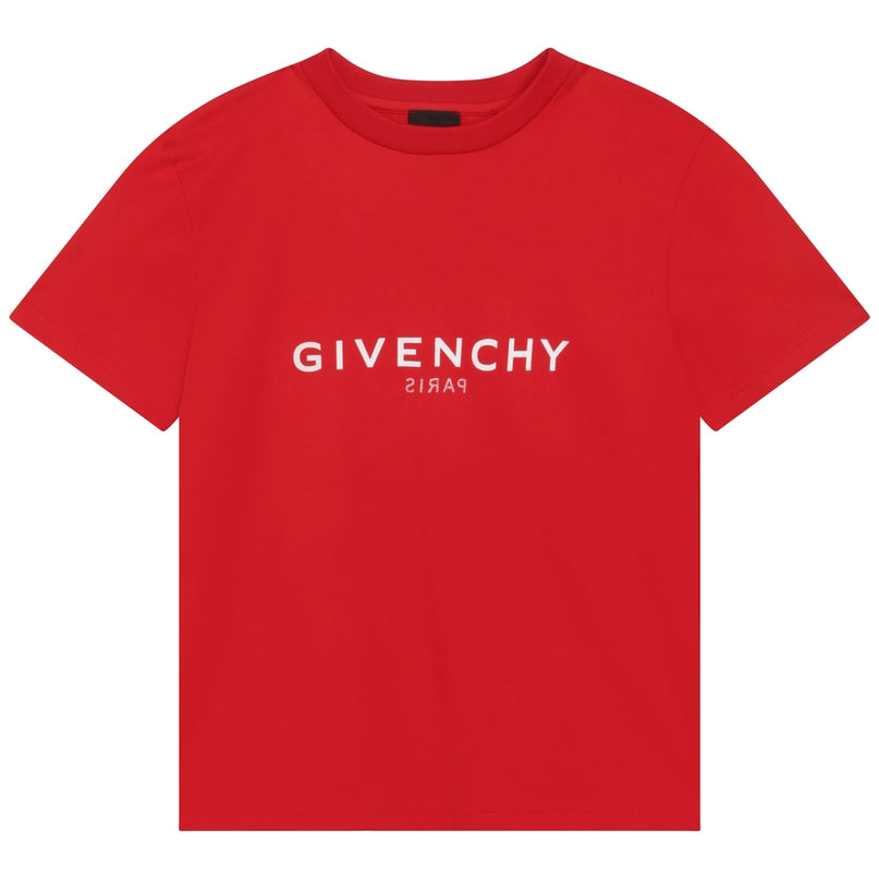 givenchy-h25446-991-Red Logo T-Shirt