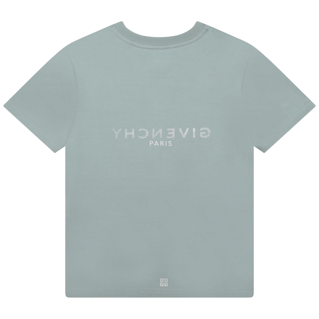 Pale Blue Logo T Shirt kids atelier