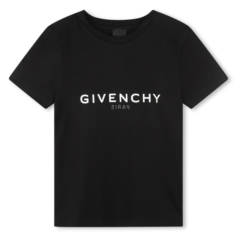 givenchy-h25446-09b-Black Logo T-Shirt