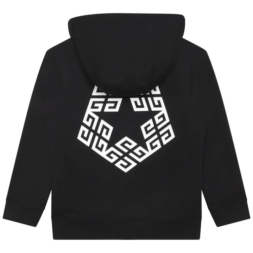 givenchy-h25474-09b-Black Logo Hoodie