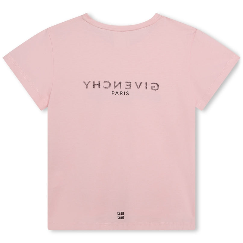 givenchy-h15329-44z-Pink Logo T-Shirt