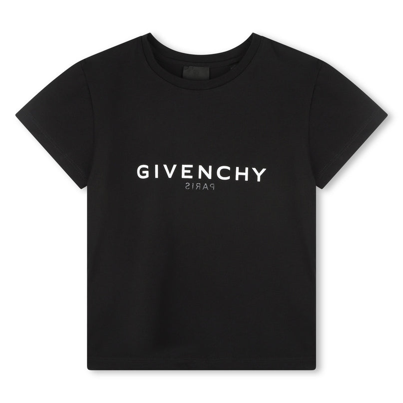 givenchy-h15329-09b-Black Logo T-Shirt