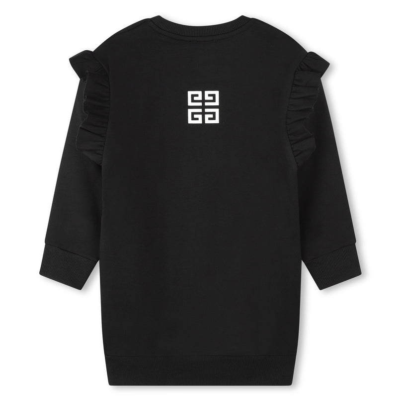 givenchy-h12303-09b-Black Cotton 4G Sweatshirt Dress