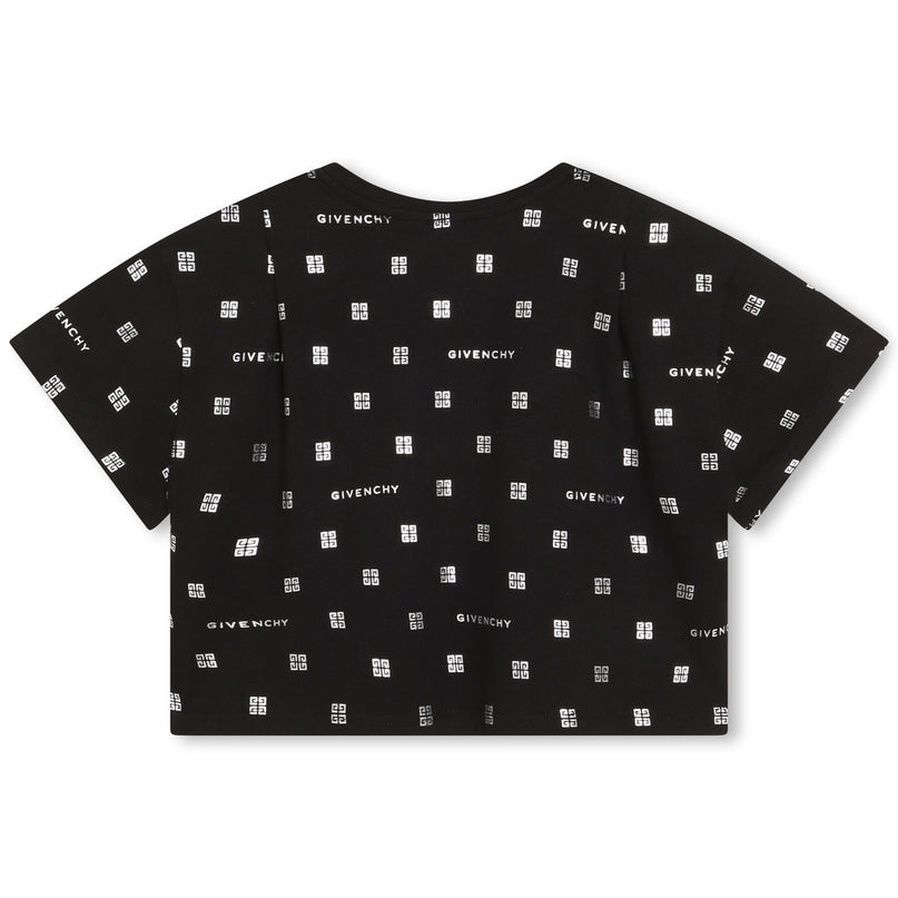 givenchy-h15344-09b-Black 4G Logo Print T-Shirt