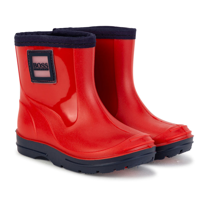 boss-Red Rubber Wellington Boots-j09156-97e