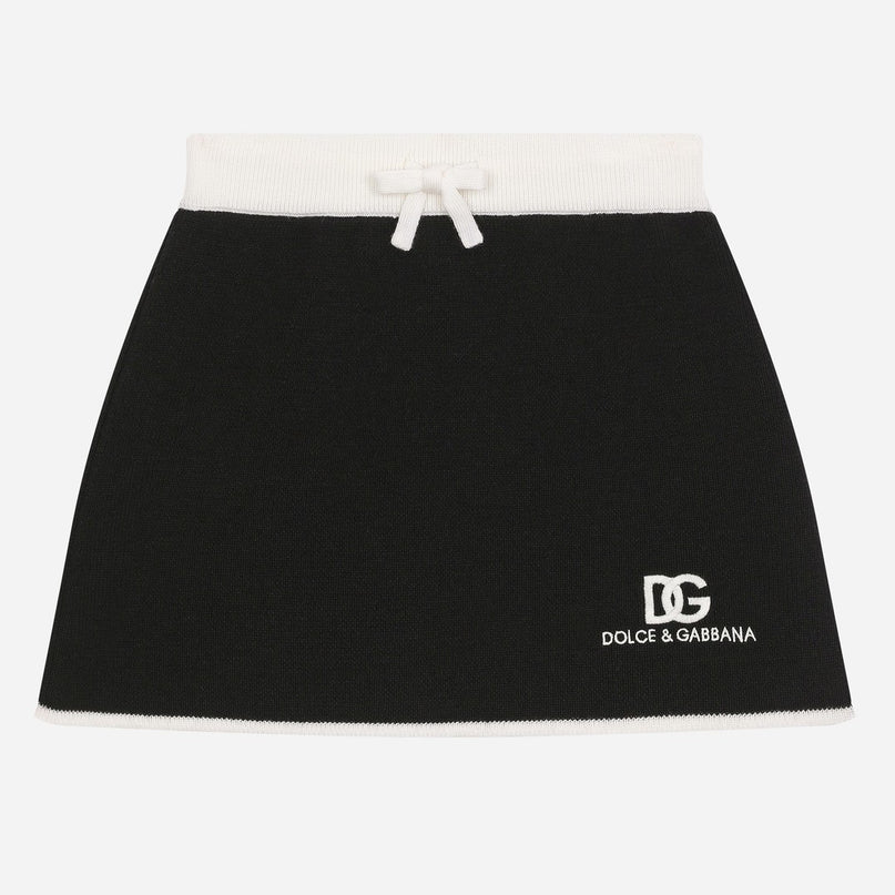 dg-l5ki05-jcvt2-n0000-Black Logo Skirt