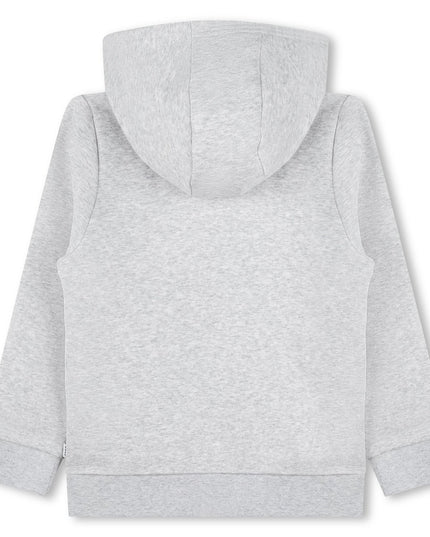 Gray Logo Hooded Zip Up