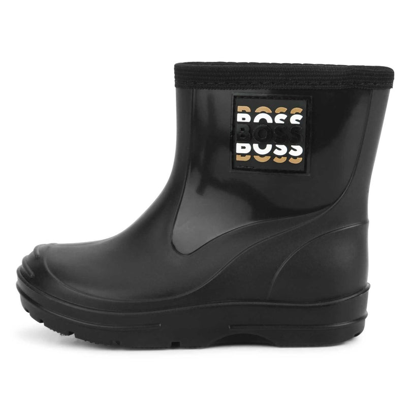 Black Logo Wellies