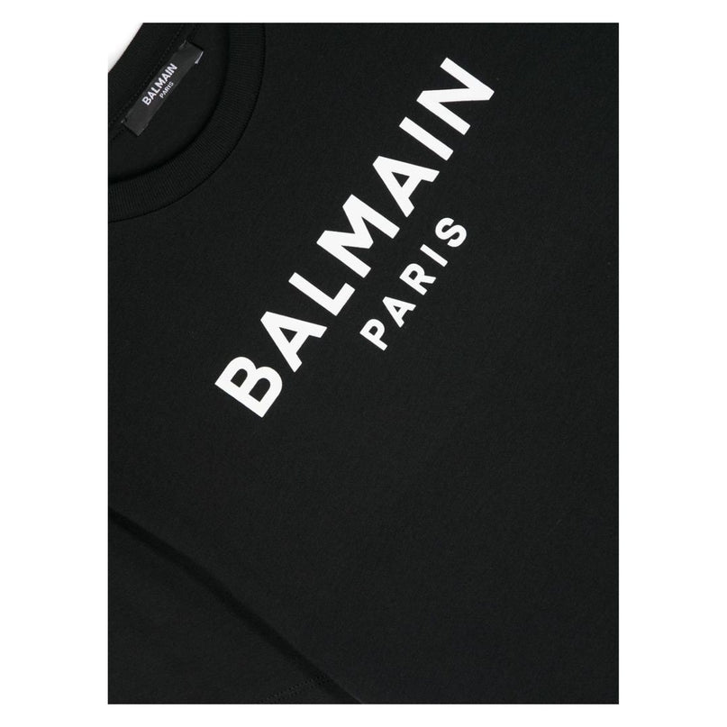 balmain-Black Logo T-Shirt-bu8p01-z1751-930bc