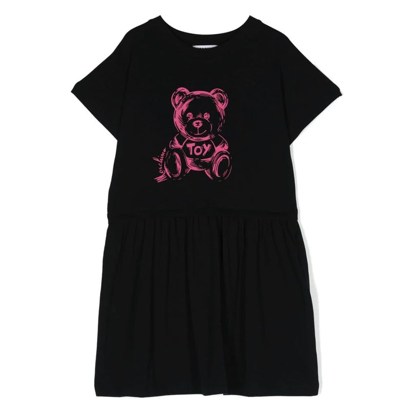 moschino-Black Bear Logo Dress-hdv0eb-lba33-60100