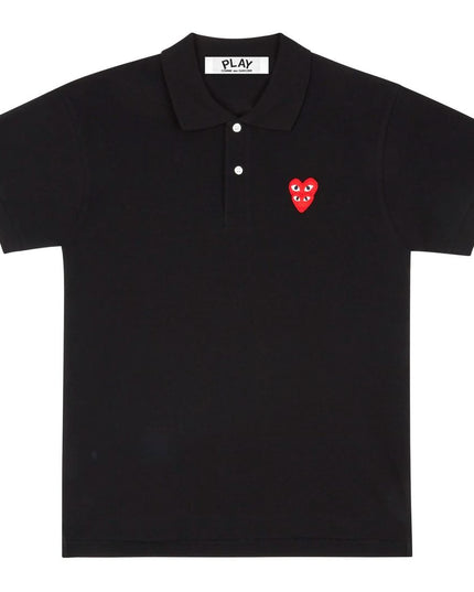 Black Double Heart Polo