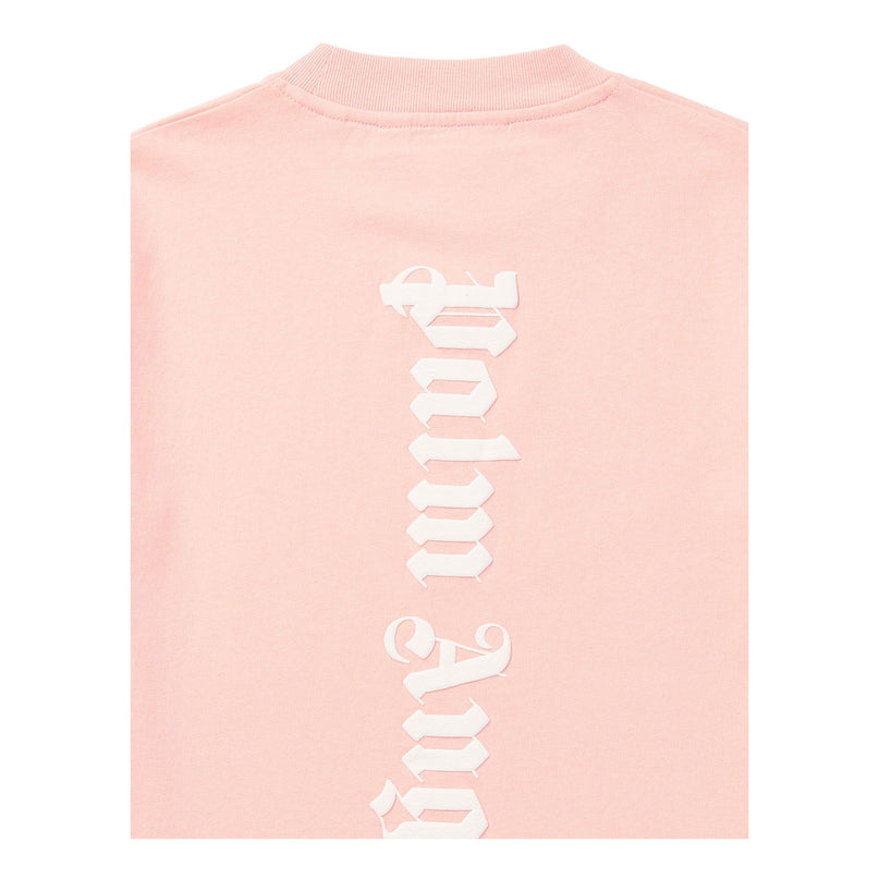 palm-angels-pgdb002c99jer0013001-Pink Logo Print T-Shirt Dress