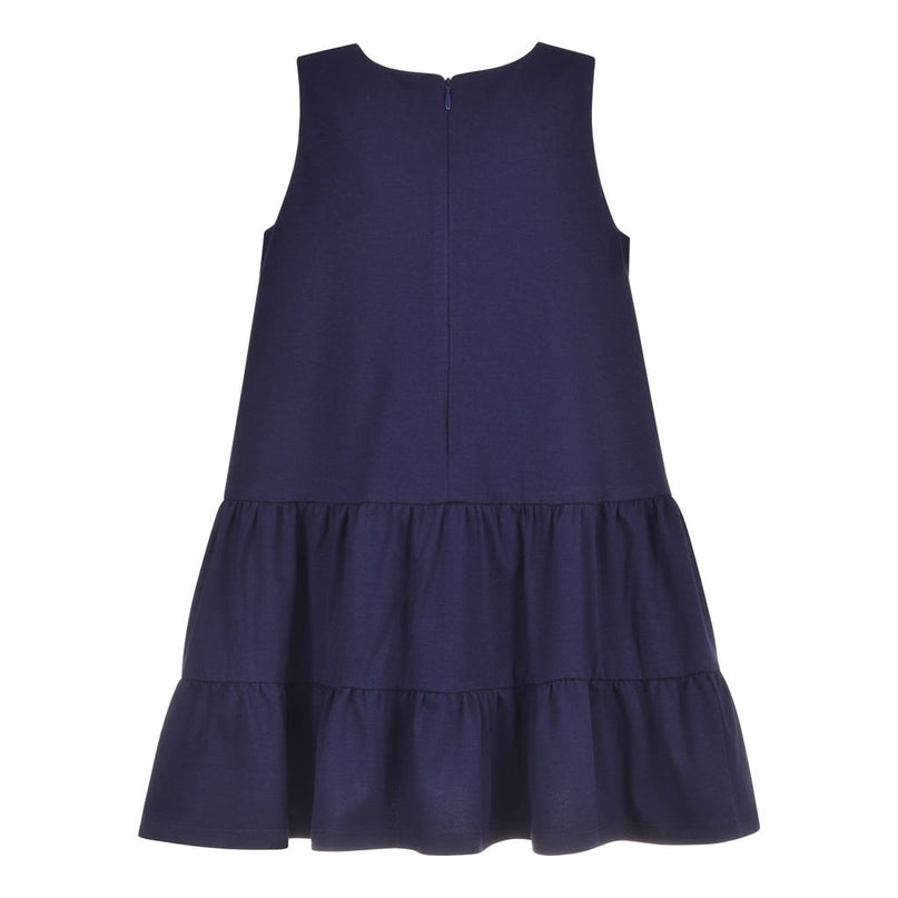 hucklebones-aw20-901-Navy Ruffle Tier Dress