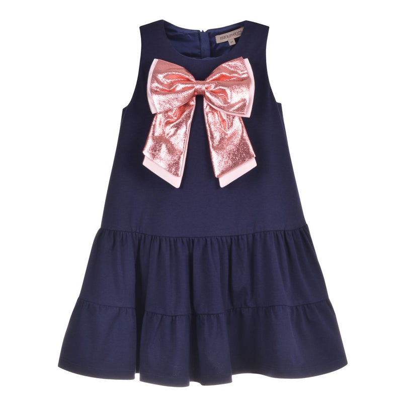 hucklebones-aw20-901-Navy Ruffle Tier Dress