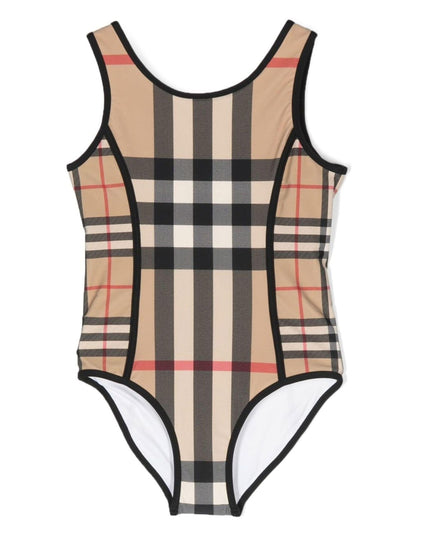 burberry-8061849-Beige Check Swimsuit-126589-a7028